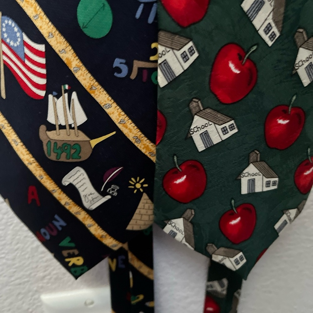 Two Back To School Novelty Neck Ties Neckties